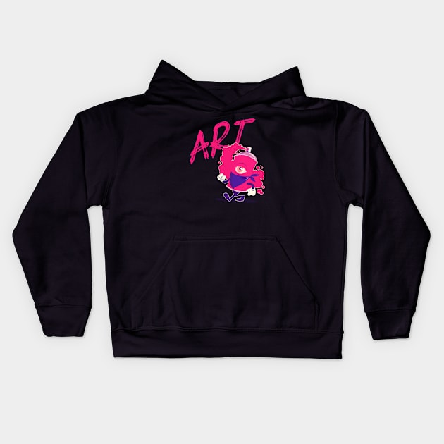 ART: CAN't live without it pink and black graffiti Kids Hoodie by TeachUrb